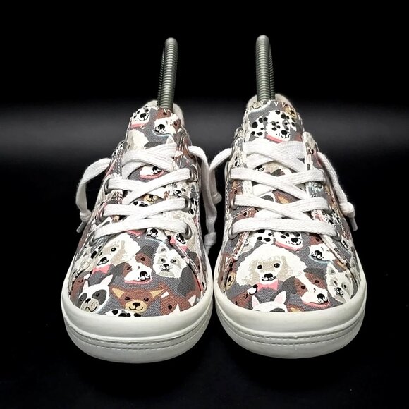 Isaac Mizrahi Ressa Multi Dogs Print Walking Slip on Sneaker Women's Size 6 M - Picture 3 of 12